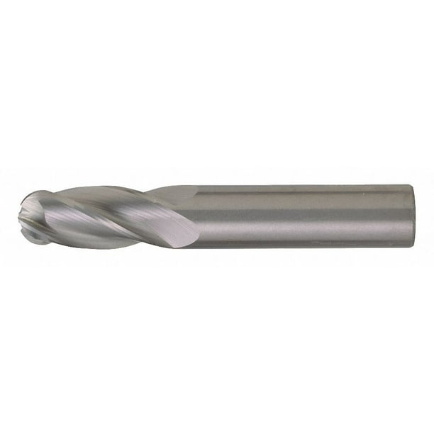 CLEVELAND Ball End Mill,Single End,1/2,Carbide C83561 